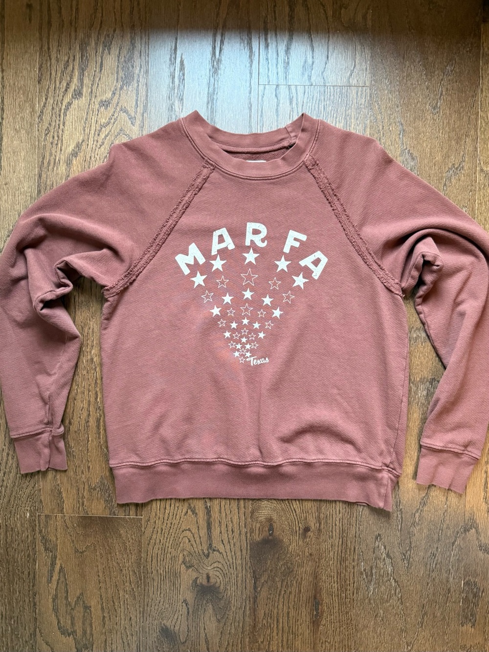 MATE the Label Marfa Texas Graphic Crewneck Sweatshirt in Terracotta Size Small